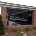 Library covered patio